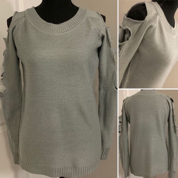 {2/$40} Brand NEW Grey Knit Sweater - Picture 6 of 11
